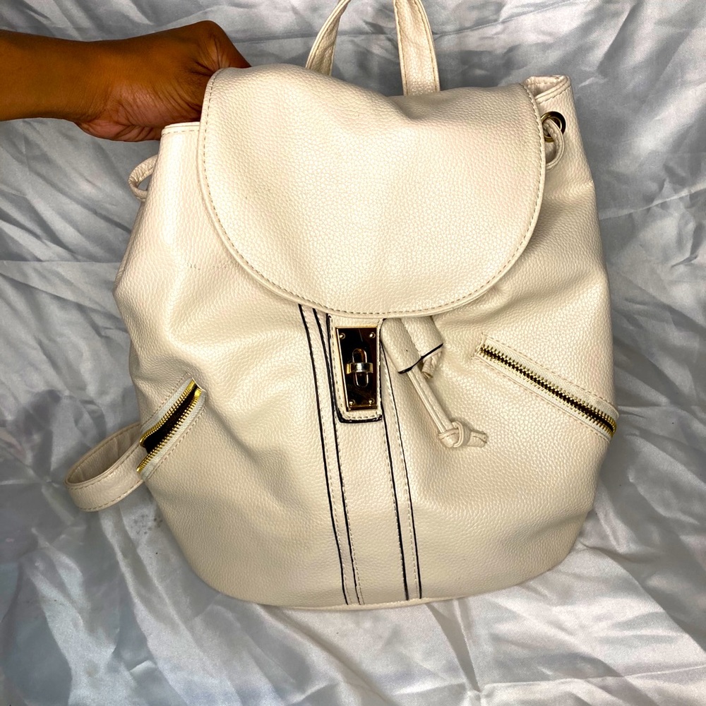 Leather backpack